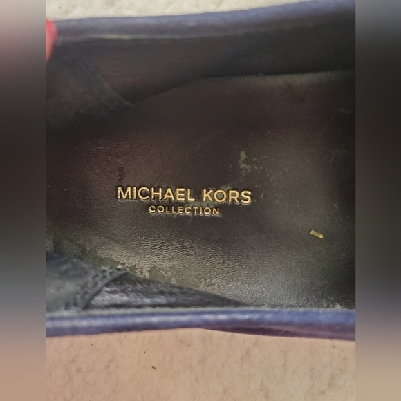 Michael Kors Collection Eddy Pom-Pom Suede Slip-On Sneakers Navy Size 6.5 US - Picture 15 of 16